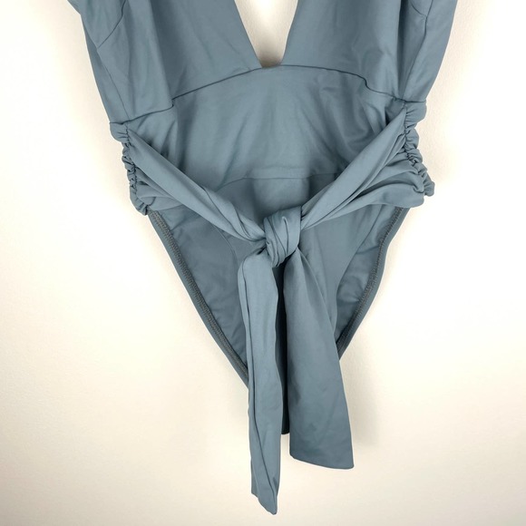 L*SPACE X Hanna Montazami Penelope One Piece Swimsuit Slated Glass Small New - Picture 7 of 15